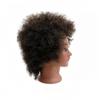 Afro Human Hair Mannequin Head for Braiding, Black Cosmetology Mannequin Head for Hair Styling 8 Inches Training Doll Head with Stand for Practic Braiding view 3