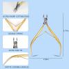Criyar Cuticle Nippers Kit: Precision Nano-Coated Stainless Steel Cuticle Trimmer Remover for Fingernails and Toenails, Cutter for Manicure Pedicure, Nail Clippers Tools for Women (Gold+Red 2PCS) view 2