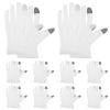 10 Pairs Cotton Gloves Screen for Dry Hands Reusable Moisturizing Gloves Overnight Bedtime White with Touching Design Convenient Jewelry Sleeping Lotion Hand Spa for Women Men Cleaning Housework view 1