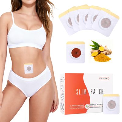 50Pcs Belly Patch, Natural Navel Sticker for Women and Men, Breathable Patches, Sweatproof Patches, Waterproof Stickers for Women Girls, Abdomen Belly Pads