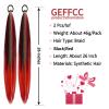 GEFFCC 2 Pack Braid Ponytail Extensions, 26 Inch Braided Ponytail Wig with Elastic Tie for Girls (Black/Red#, 26 Inch (Pack of 2)) view 2