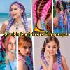 GEFFCC 2 Pack Braid Ponytail Extensions, 26 Inch Braided Ponytail Wig with Elastic Tie for Girls (Black/Red#, 26 Inch (Pack of 2)) view 4