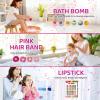 121 PCS Spa Party Supplies for Women, Spa Party Favors Include Face Masks Skincare, Hand Cream, Lip Balm, Under Eye Patches, Lip Mask and Foot Bath Bombs, Spa Birthday Sleepover Party (121pcs) view 4