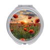 STVNKML Red Poppy Flower Field in Sunset Makeup Mirror, Portable Pocket Mirror with Magnification 1x/2x, Compact Mini Vanity Mirrors for Home, On-The-Go view 1