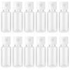 12 Pcs Travel Size Empty Sample Containers Plastic Sample Bottles with Flip Cap 15ml/0.5oz Clear Squeeze Bottle Containers for Shampoo Shower Gel Lotion (White Lid) view 1