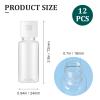 12 Pcs Travel Size Empty Sample Containers Plastic Sample Bottles with Flip Cap 15ml/0.5oz Clear Squeeze Bottle Containers for Shampoo Shower Gel Lotion (White Lid) view 2