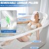 Full Body Bath Pillow for Bathtub,Luxury Thick Bath Cushion for Soaking Tub w/Adjustable Lumbar Support Full Body Bathtub Pillows for Head and Neck Shoulder Support,5D Air Mesh,51"x 16.5"White view 4