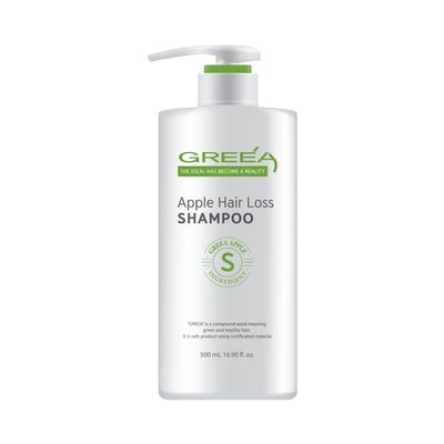 GREEA Apple Hair Loss Prevention Shampoo 16.9 fl oz Mild, Scalp-Soothing, Functional Hair Loss Care, Refreshing Scent, Rich Foam for Healthy, Elastic Hair