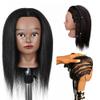 Afro Human Hair Mannequin Head for Braiding, African Cosmetology Mannequin Head for Styling 8 Inches Black Training Head with Stand (Real Hair 16 Inches) view 1