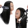 Afro Human Hair Mannequin Head for Braiding, African Cosmetology Mannequin Head for Styling 8 Inches Black Training Head with Stand (Real Hair 16 Inches) view 3