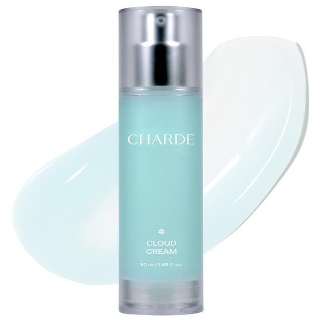 CHARDE Cloud Cream | Lightweight Gel Cream for Face & Neck Hydrating & Firming Look with Collagen & Peptides Korean Skincare Moisturizer (50ml)