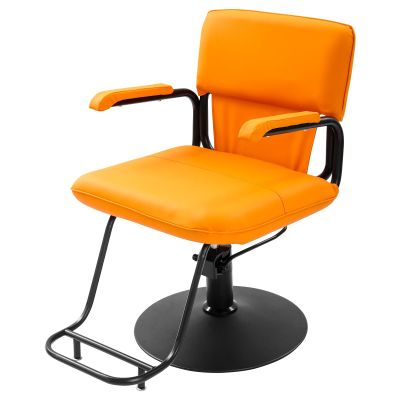 Salon Chair for Hair Stylist, 360 Swivel Barbers Chairs with Hydraulic Pump, Height Adjustable, Ergonomic Backrest, Comfortable Seat for Beauty Hair Salon Spa Shampoo, 550LBS (Orange)