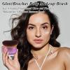 GlorBrochas 75MM Extra Large Self Tanner Kabuki Makeup Brush  Ultra Soft Dense Vegan Bristles for Body Makeup, Bronzer & FoundationApplies Tanning Mousse, Lotion & Self TannerPurple, Wet & Dry view 2