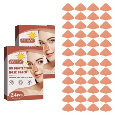 48 Pcs Nose Sun Protection Nose Patches Uv Protection & Sunblock Nose Guard Nose Bandage Cover, Reusable Adhesive Patches for Hiking, for Men Women Outdoor Sports Golf Sports Tanning Accessories