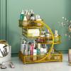 AOOOWER Multiple Tiers Metal Cosmetic Organizers Modern Storage Rack For Skincare Lipsticks Bathroom Countertop Without Tool view 2