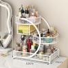 AOOOWER Multiple Tiers Metal Cosmetic Organizers Modern Storage Rack For Skincare Lipsticks Bathroom Countertop Without Tool view 3