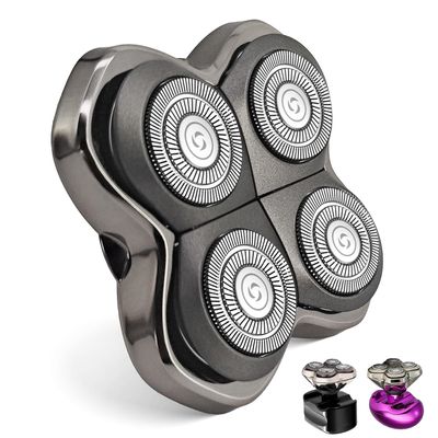 1Pack Pro 4 Shaver Replacement Heads for Skull, Shaver Replacement Blade for Pitbull Gold PRO, Silver PRO, Platinum PRO, Butterfly Kiss PRO Head Shavers, Floating 4 Heads Self-Sharpening Blades