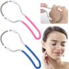 YALOJE 2pcs Manual Facial Hair Remover, Portable Stainless Steel Spring Epilator with Bead, Mild Facial Threading Hair Remover for Women Men - Blue, Pink view 1