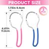 YALOJE 2pcs Manual Facial Hair Remover, Portable Stainless Steel Spring Epilator with Bead, Mild Facial Threading Hair Remover for Women Men - Blue, Pink view 2