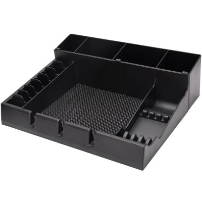 Funabridge Hair Clipper Organizer Case, Multi-Compartment Barber Accessories Storage With Scissor Slots, Black Abs Design