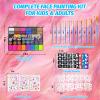Face Painting Kit for Kids with Book, Stencils, Brushes, Non Toxic Water Activated Face Paint Palette For Halloween, Carnival, Party; Costume Makeup Any Creative Activity with Kids (42color) view 2