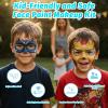 Face Painting Kit for Kids with Book, Stencils, Brushes, Non Toxic Water Activated Face Paint Palette For Halloween, Carnival, Party; Costume Makeup Any Creative Activity with Kids (42color) view 4