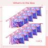 10-Pack Holographic Makeup Bags, Clear PVC Cosmetic Pouches, Iridescent Storage for Toiletries, Waterproof Zipper Pouches for Beauty Products view 4