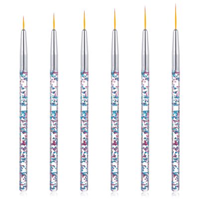 6 Pcs Eye Liner Brushes, Fine Point Thin Eye Makeup Gel Eyeliner Brush Precision Water Activated Eyeliner Brush Cosmetic Eyes Makeup Tools for Women Apply Liquid Gel