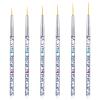 6 Pcs Eye Liner Brushes, Fine Point Thin Eye Makeup Gel Eyeliner Brush Precision Water Activated Eyeliner Brush Cosmetic Eyes Makeup Tools for Women Apply Liquid Gel view 1
