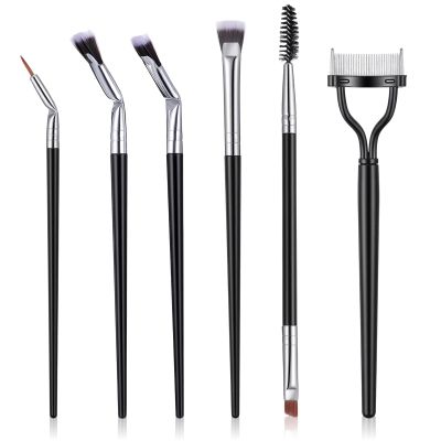 6 PCS Eyelash Comb Separator, Mascara Fan Brush Folding Angle Scalloped Lash Brushs, Dual-Ended Spoolie Mascara Brush and Eyelash Separator Tool Multifunctional Eyebrow Brushes for Eyelashs Extensions