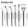 6 PCS Eyelash Comb Separator, Mascara Fan Brush Folding Angle Scalloped Lash Brushs, Dual-Ended Spoolie Mascara Brush and Eyelash Separator Tool Multifunctional Eyebrow Brushes for Eyelashs Extensions view 3