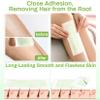RAQEHO Wax Strips for Hair Removal - At Home Waxing Kit For Women Men Includes 20 Double Sided Large Strips and 2 Post Wax Wipes for Face Body Bikini Lip Arm Leg Armpit Mustache All Skin Hair Remover view 3