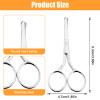 4 Pcs Nose Hair Scissors Safety Tip Clippers Small Scissors With Round Tip Design Professional Grooming Rounded Facial Safety Scissor Beauty for Men Women Hair Eyelashes Nose Eyebrow Trimming view 2
