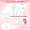 9-Pack Travel Bottles Set, Leak-Proof Refillable Containers with Clear Zipper Bag for Toiletries, Skincare, Shampoo, Lotion TSA Approved Mini Makeup Cosmetic Organizer Pouchfor Women Travel Essentials view 4