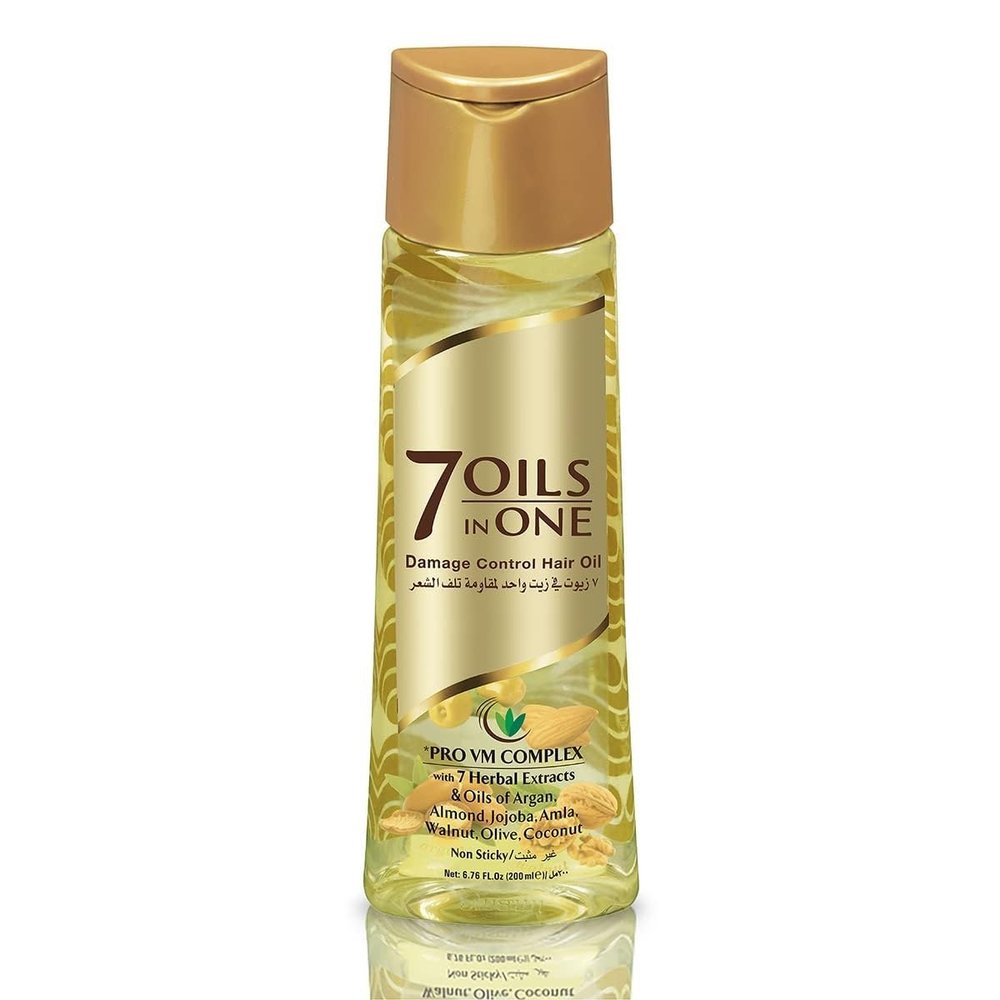 7 Oils in One Hair Oil | Makes Hair 20x Stronger and Manageable | Coconut Oil, Amla, Jojoba, Olive, Walnut, Argan & Almond Oils | 200ml