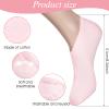Classicseali 4 Pairs Feet Moisturizer Socks,Cotton Moisturizing Foot Socks,Reusable Sock for Dry Cracked Feet Women, for Moisturizing Feets Overnight, Repairing and Softening Cracked Heels,Pink,Blue view 2
