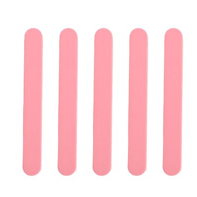 Cufaee 5Pcs Silicone Stir Sticks, Non Stick Wax Spatulas, Reusable Hair Removal Wax Scraper for Home Salon Body Use (Roseate)