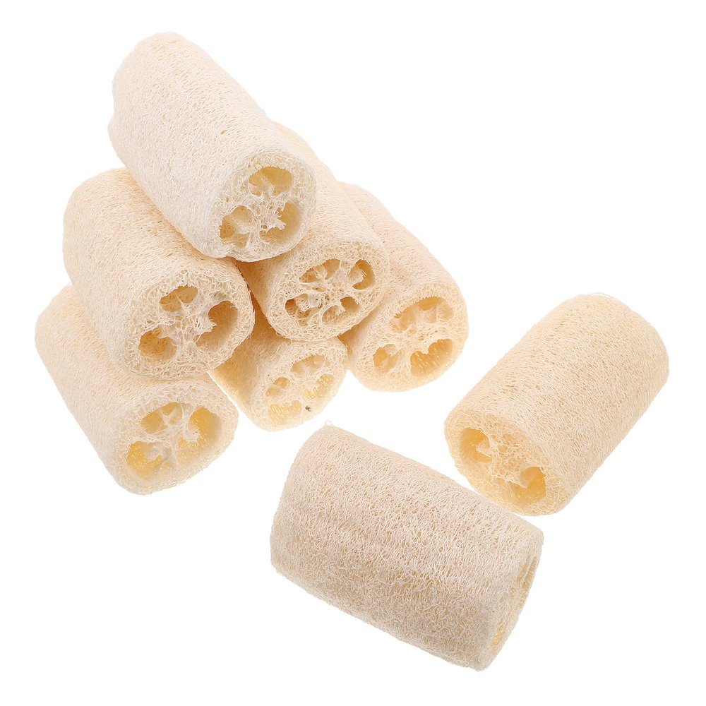 Didiseaon 8pcs Natural Loofah Bath Scrubbers Exfoliating Shower Sponge for Cleaning Luffa Pads for Gentle Skin Dishwashing