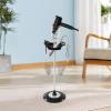 Qtueop Spiral Hair Dryer Rack Salon Organizer with Tray Nonslip Heavy Duty Blow Dryer Rack Floor Standing Bracket for Home Bathroom, clear view 2