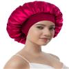 100% Mulberry Silk Bonnet for Sleeping Women, Real Pure Silk Hair Bonnets for Women Sleeping, Double Layer Sleep Cap with Soft Elastic Band for Curly Hair view 1