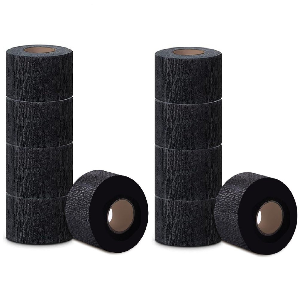 Feisate Neck Strips Barber Accessories Professional, Barber Supplies 10 Rolls & 1000 Strips, Disposable Barber Neck Strip, Barber Neck Tape for Hair Cutting, Barber Shop Stuff, Black