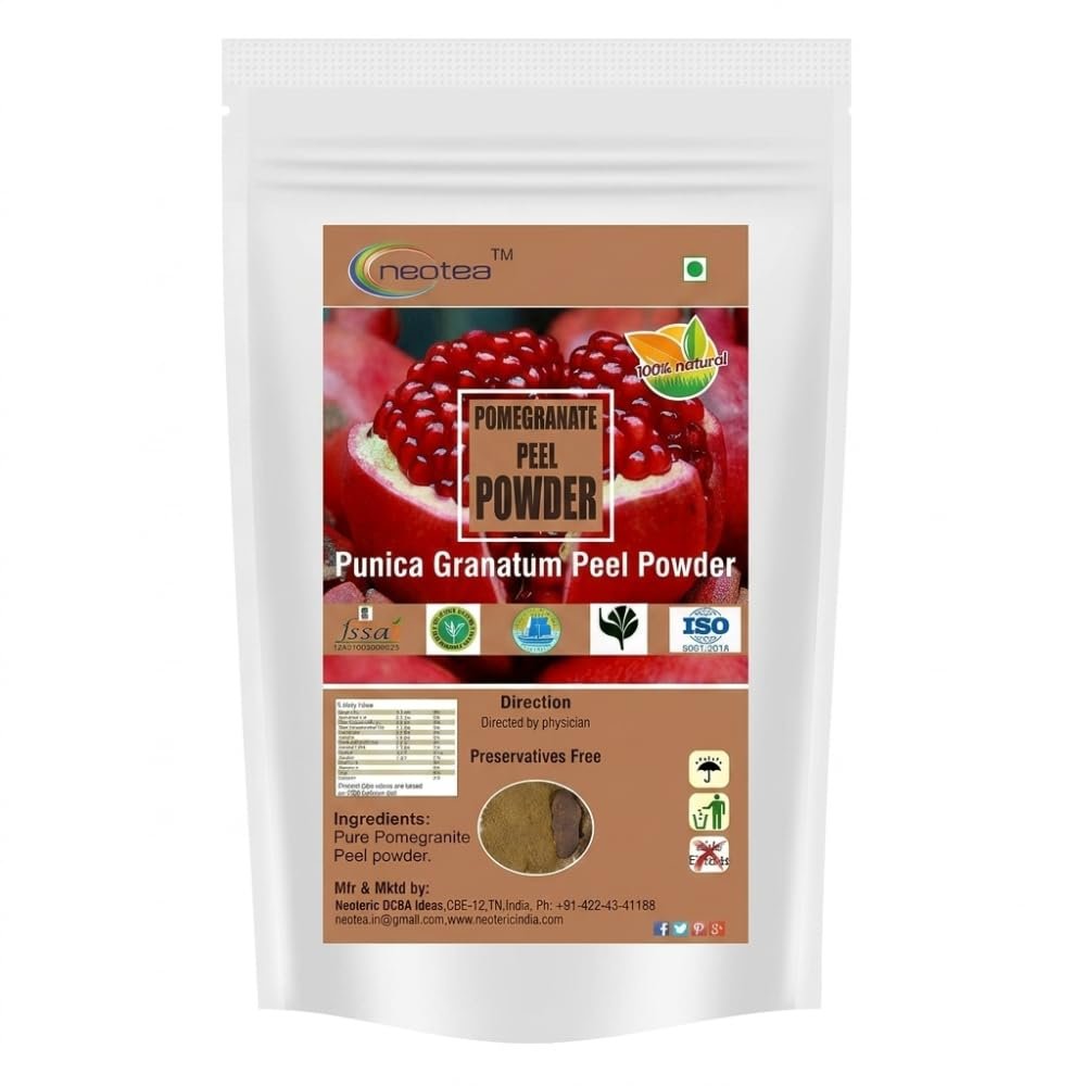 Neotea Pomegranate Peel Powder | 100% Pure & Natural | Finely Ground | Additive-Free | For Herbal Tea, Skincare & DIY Beauty (300 GM(10.58 OZ))