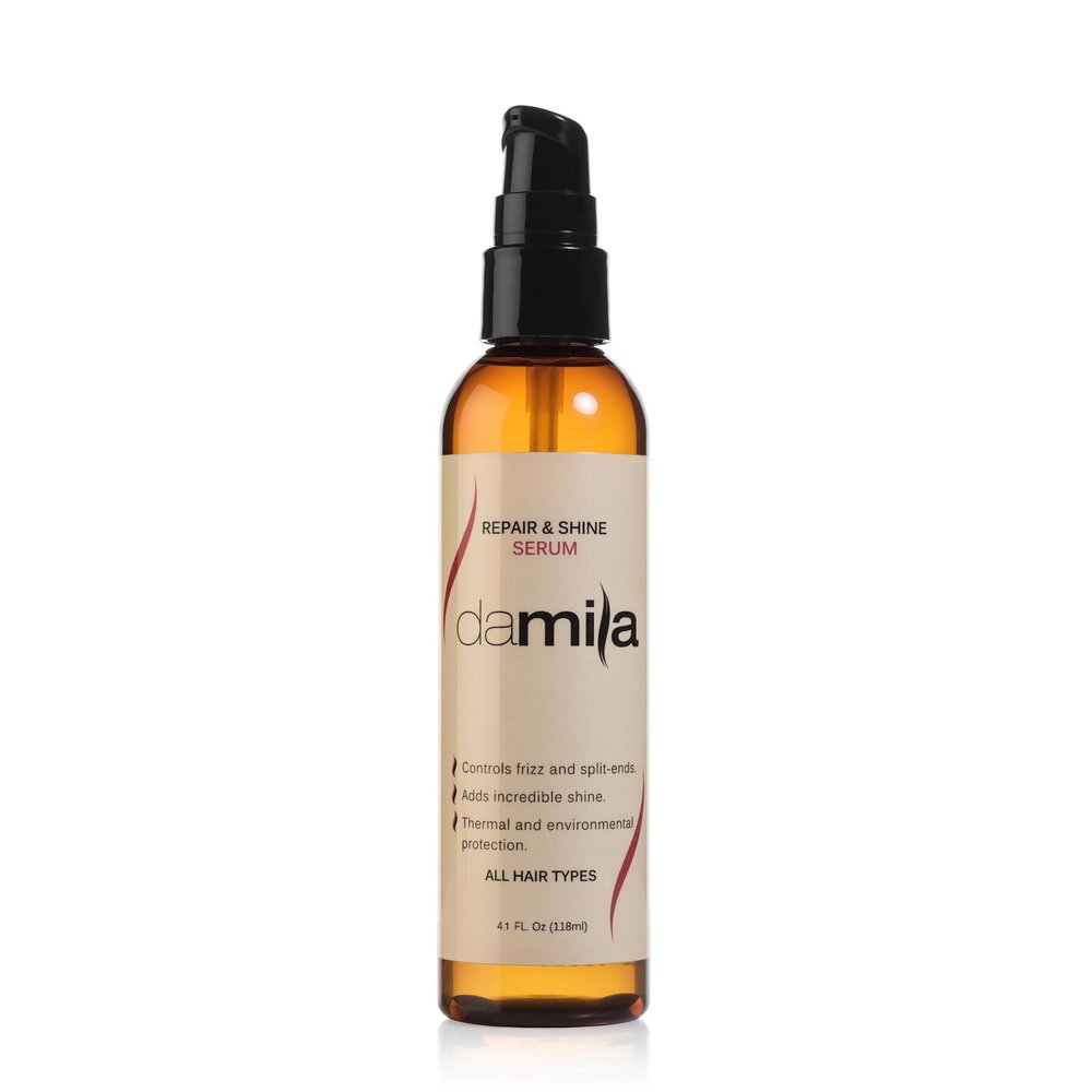 damila Repair & Shine Serum - Split End Repair and Frizz Control for Incredible Hair Shine (4.1 Fl Oz (Pack of 1))