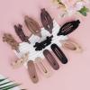 12 Pack Flat Hair Clips Set for Women Matte Neutral Claw Clips, Flat Barrettes & Flower Hair Pins in Black, Blonde,Light Brown & Dark Brown, Strong Hold Styling Accessories for Thick & Thin Hair view 3