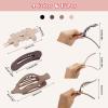 12 Pack Flat Hair Clips Set for Women Matte Neutral Claw Clips, Flat Barrettes & Flower Hair Pins in Black, Blonde,Light Brown & Dark Brown, Strong Hold Styling Accessories for Thick & Thin Hair view 4