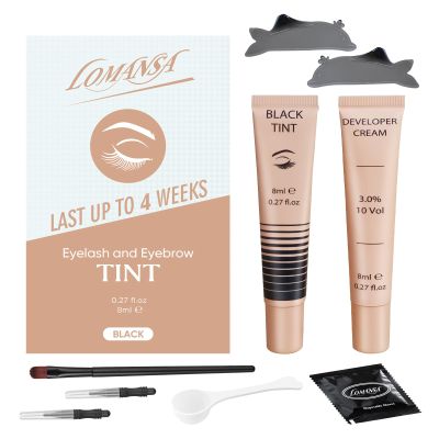 Lash Color Kit Black Instant Eyelash Color Kit for Brow Coloring with Voluminous Keratin Natural Effects with 4 Weeks Results