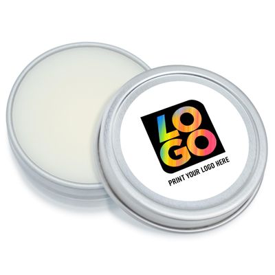 Personalized Lip Balm Tins with Custom Logo Promotional Favors for Events, Parties, Weddings, or Corporate Gifts (Juicy Peach, QTY 500)