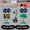 10 Pack Combo 8 Spirit Tattoos & 2 Eye Strips Officially Licensed Waterless Peel & Stick Temporary Tattoos Notre Dame view 1