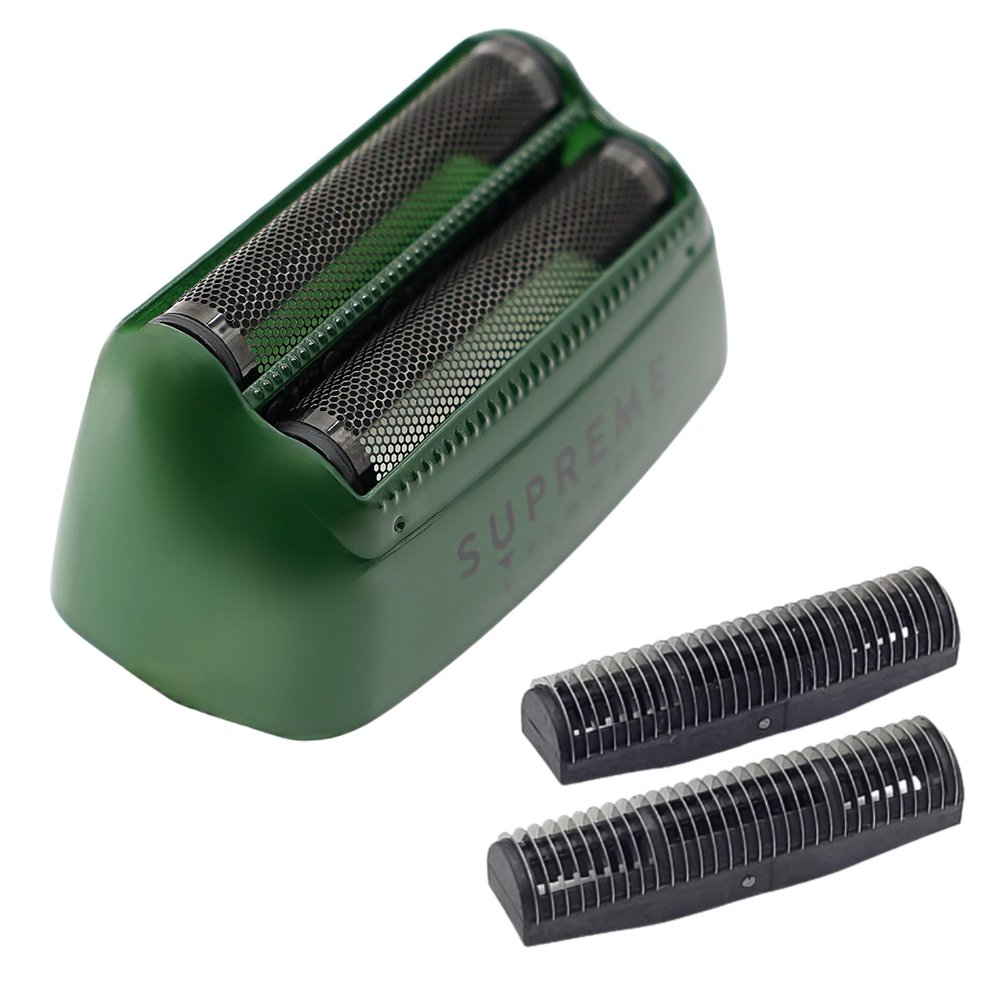 Supreme Trimmer Replacement Foil & Cutter SB63 | Hypoallergenic Foil for Crunch STF602 | Green