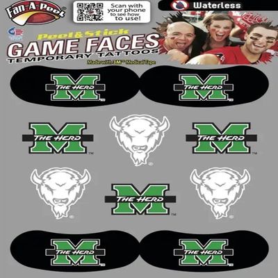 10 Pack Combo 6 Spirit Tattoos & 4 Eye Strips Officially licensed Waterless Peel & Stick Temporary Tattoos Marshall
